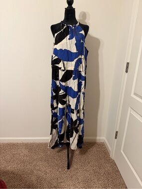 sofia by sofia vergara Blue, Black & White Printed Dress